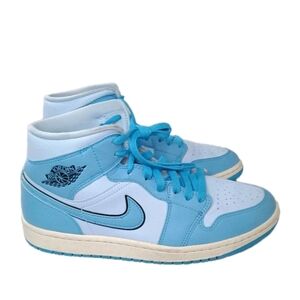 Jordan 1 Mid SE Ice Blue Shoes Women's Size 10 DV1302-400  